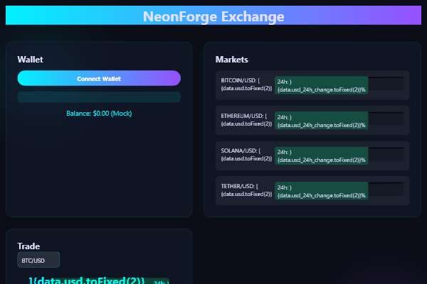 NeonForge Exchange — Web3 Trading Hub