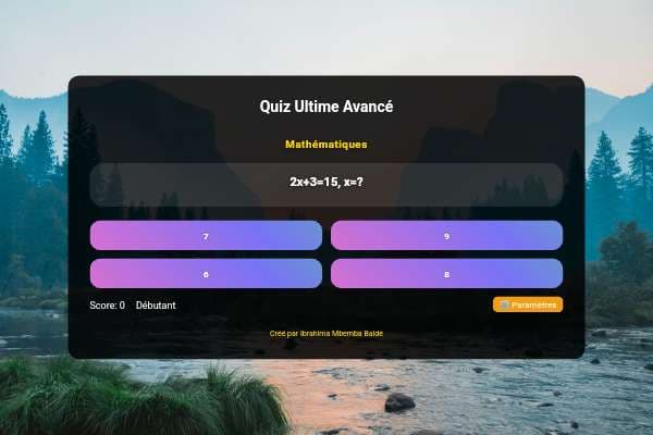 Quiz Ultime Avancé