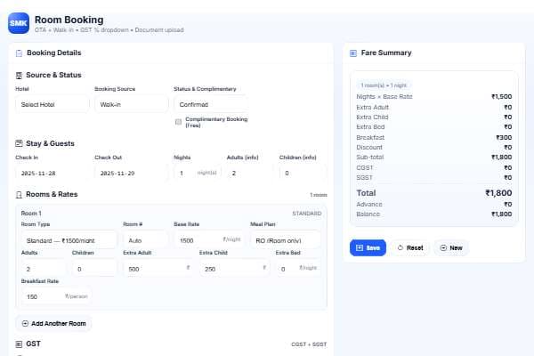 SMK — Room Booking