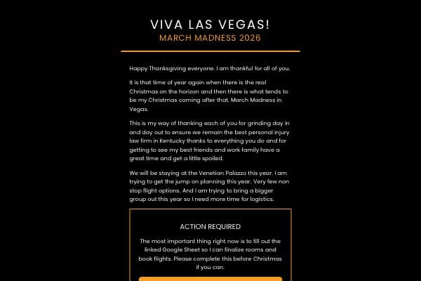 March Madness Vegas Trip