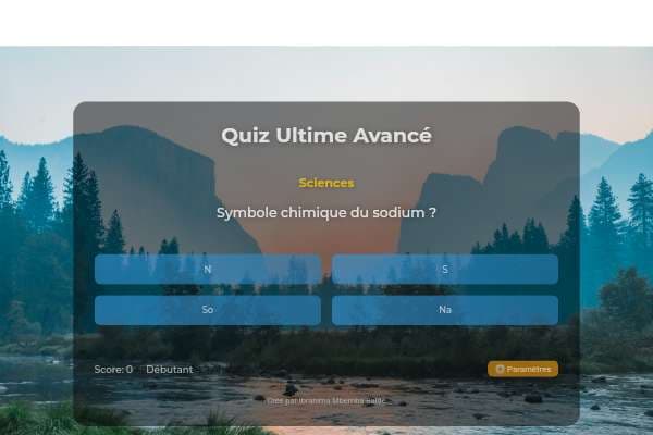 Quiz Ultime Avancé