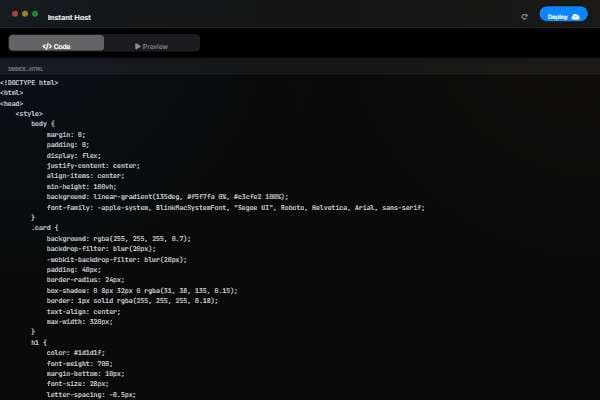 Instant Host - Glass