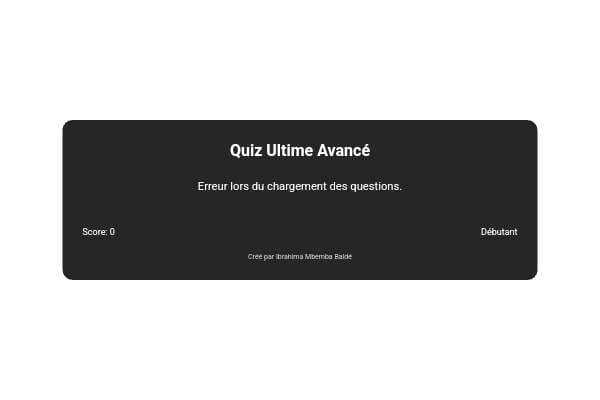 Quiz Ultime Avancé