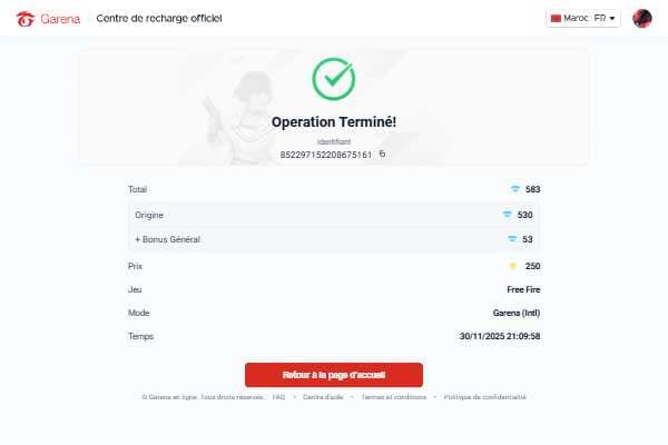 Garena – Centre de recharge officiel