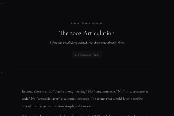 Founding Document: The 2002 Articulation