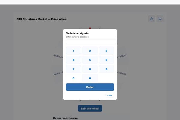 OTR School Christmas Market — Prize Wheel
