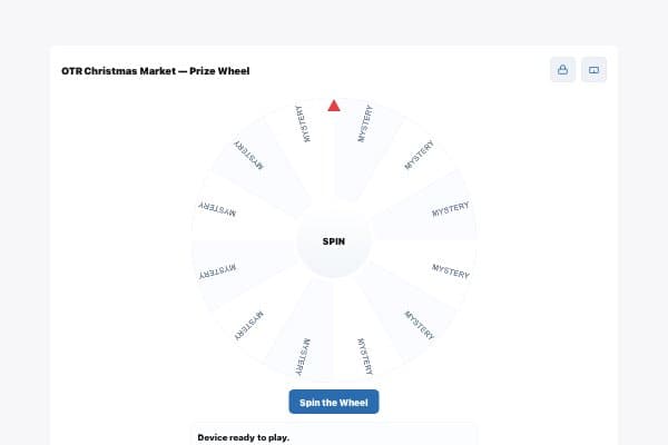 OTR School Christmas Market — Prize Wheel