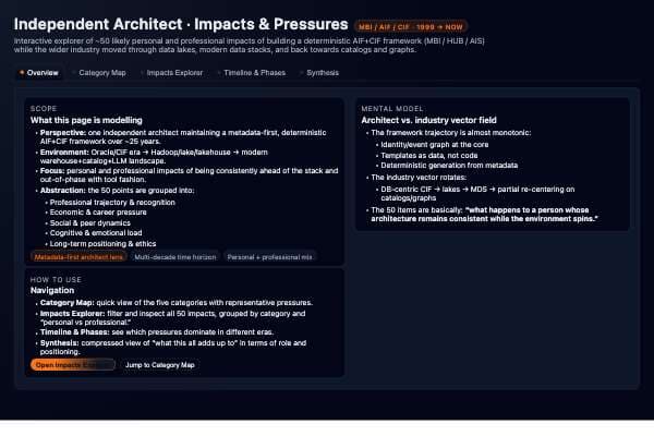 Independent Architect – Impacts & Pressures Explorer