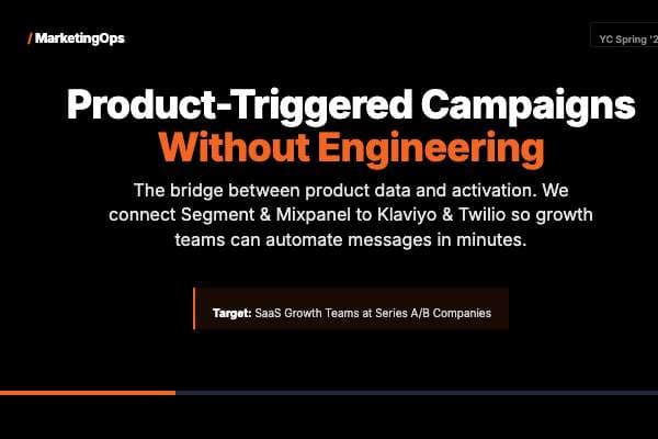 Marketing Ops SaaS - Cover Slide