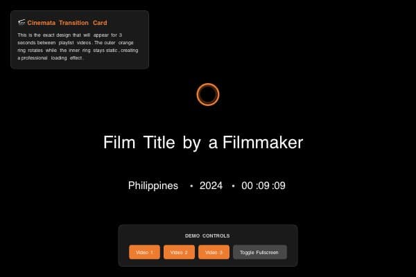 Cinemata Playlist Transition Card - Mockup