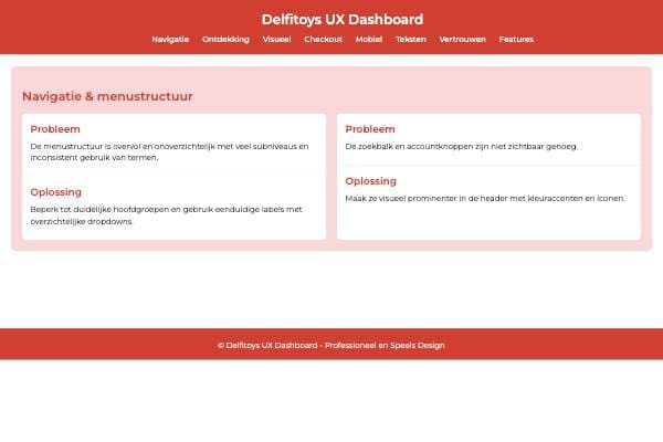 Delfitoys UX Dashboard